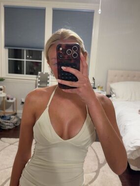 Zara very light green Halter Neck Top